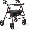 Large Steel Bariatric Rollator Walker with Adjustable Handles - Stable