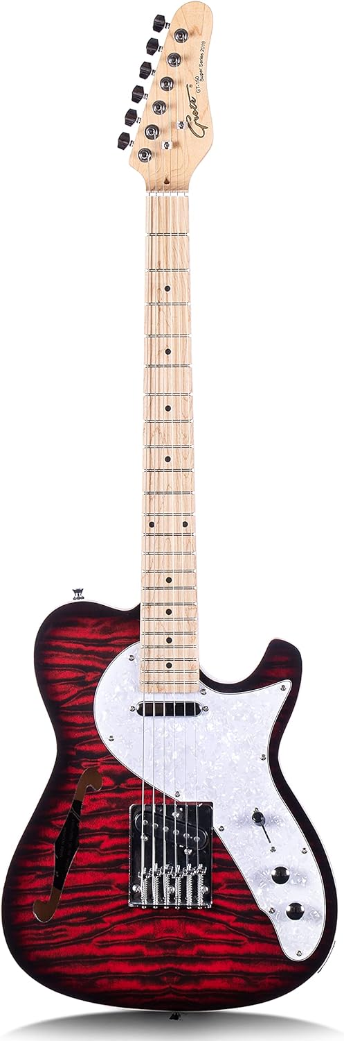 Grote Electric Guitar Semi-Hollow Body with F-Hole Design