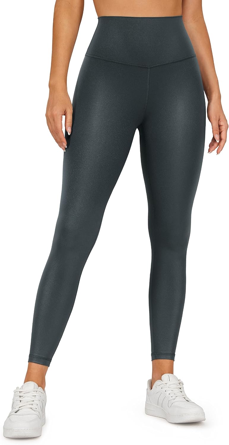 CRZ YOGA Butterluxe Faux Leather Leggings for Women 25 in