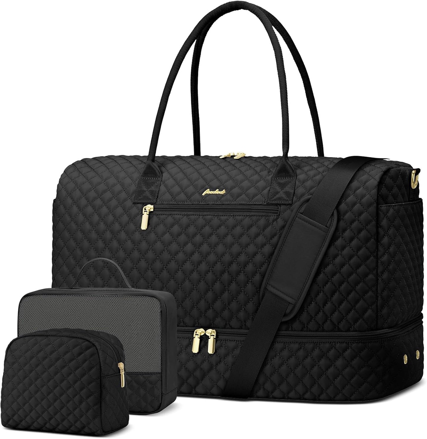 Travel Weekender Duffle Bag for Women with Shoe Compartment
