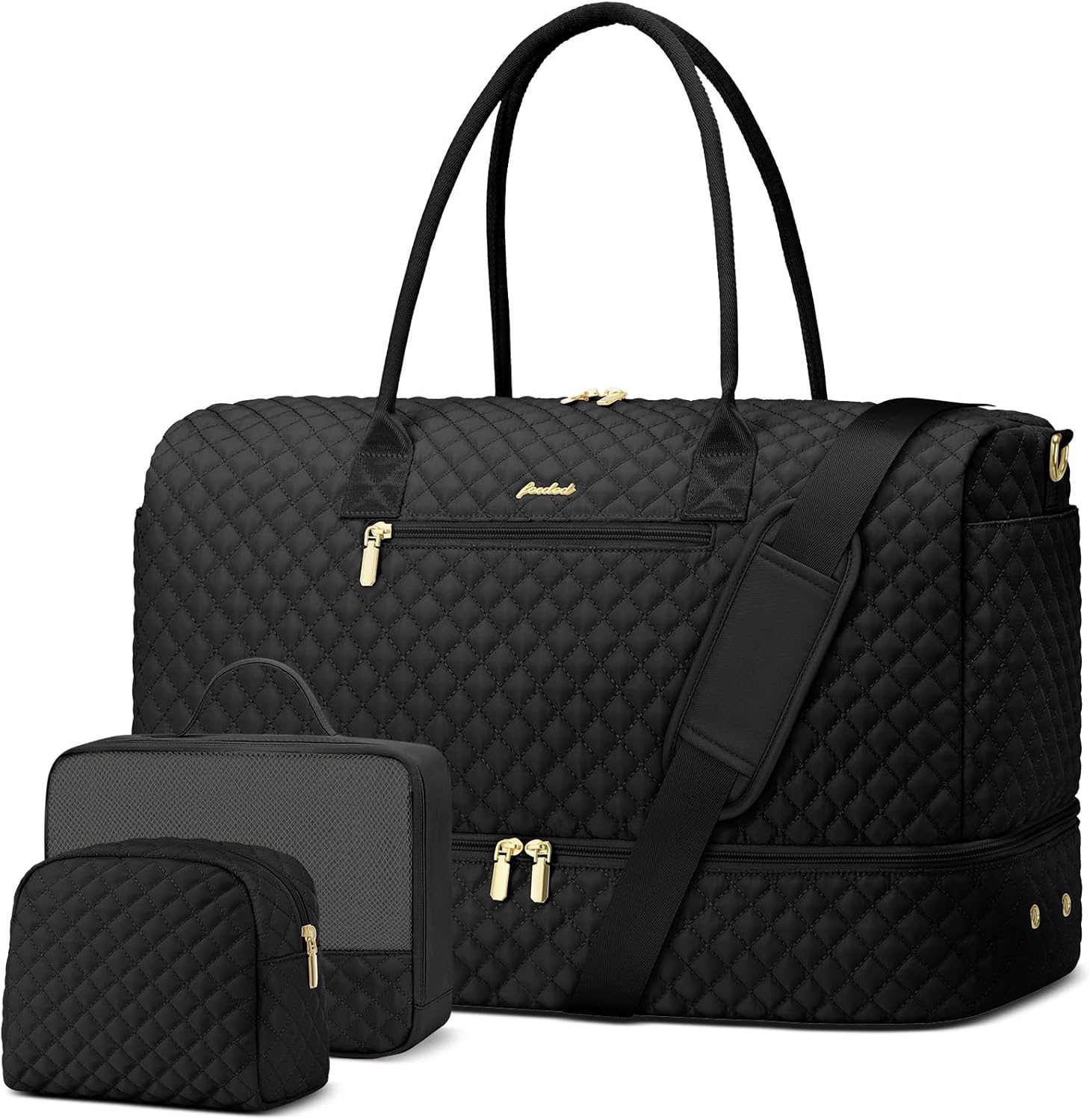 Travel Weekender Duffle Bag for Women with Shoe Compartment