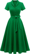 Wedtrend Women's Vintage Tea Dress - Classic 50s Swing Style