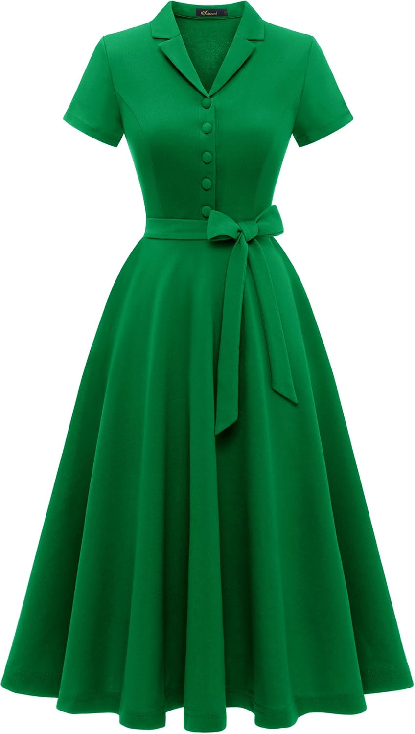 Wedtrend Women's Vintage Tea Dress for Cocktail and Casual Wear
