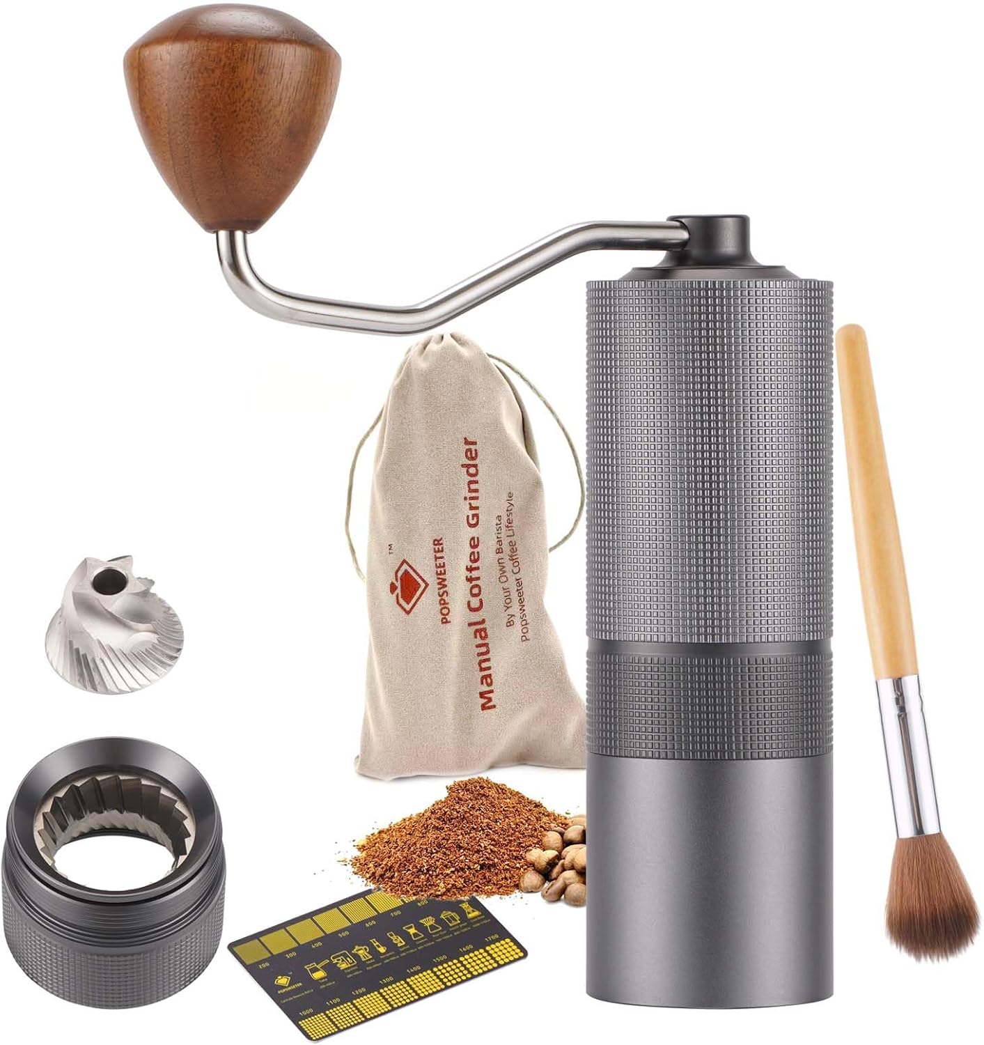 Popsweet C38 Espresso Grinder: 400 lbs Bean Capacity