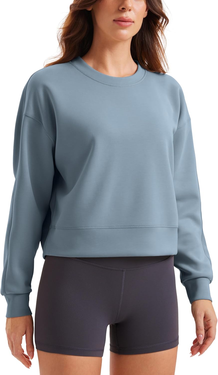 CRZ YOGA SoftAura Pullover Sweatshirt for Women - Chic Comfort