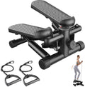 Mini Stair Stepper with Resistance Bands - Compact Full-Body Workout