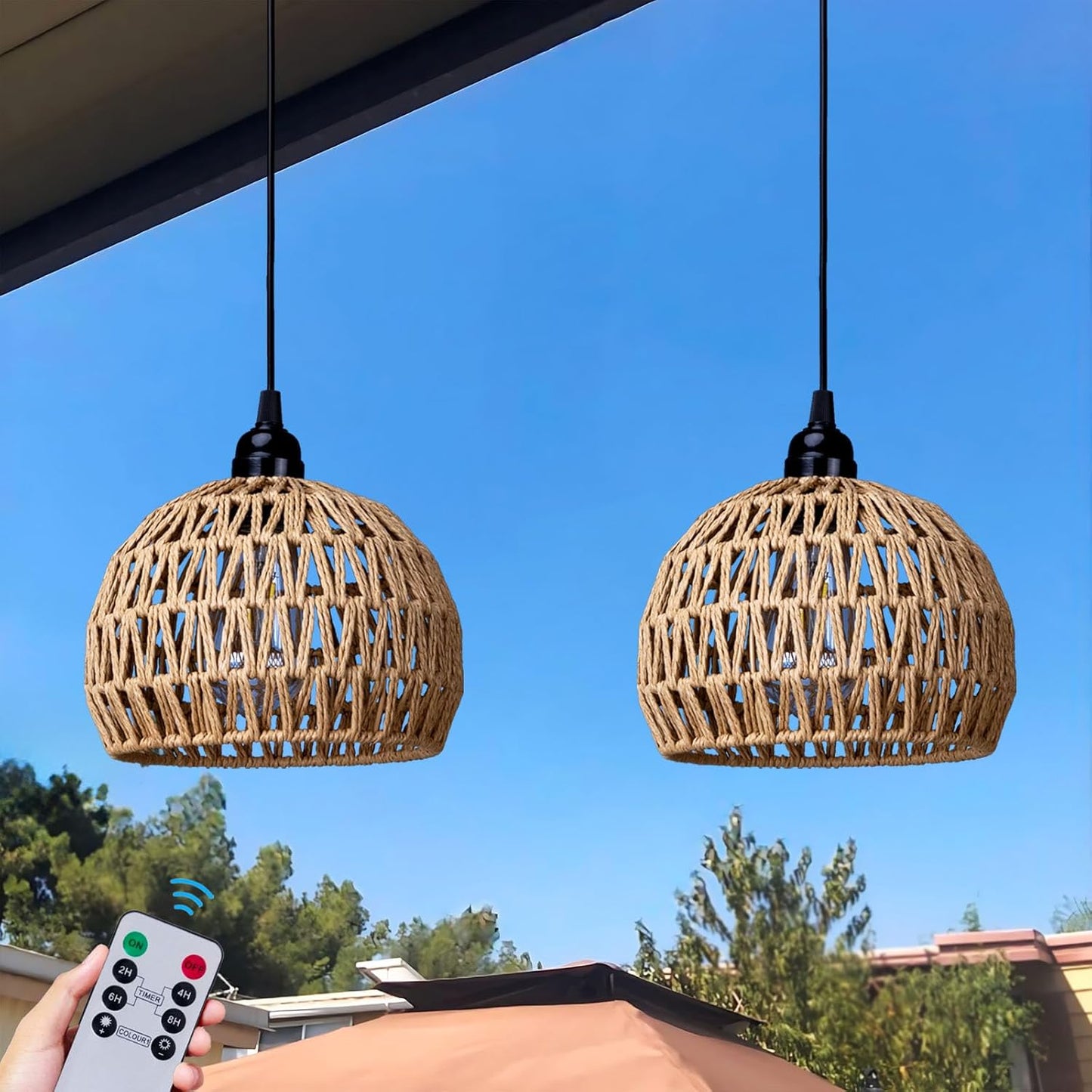 Battery Operated Hanging Pendant Light for Outdoor Decor