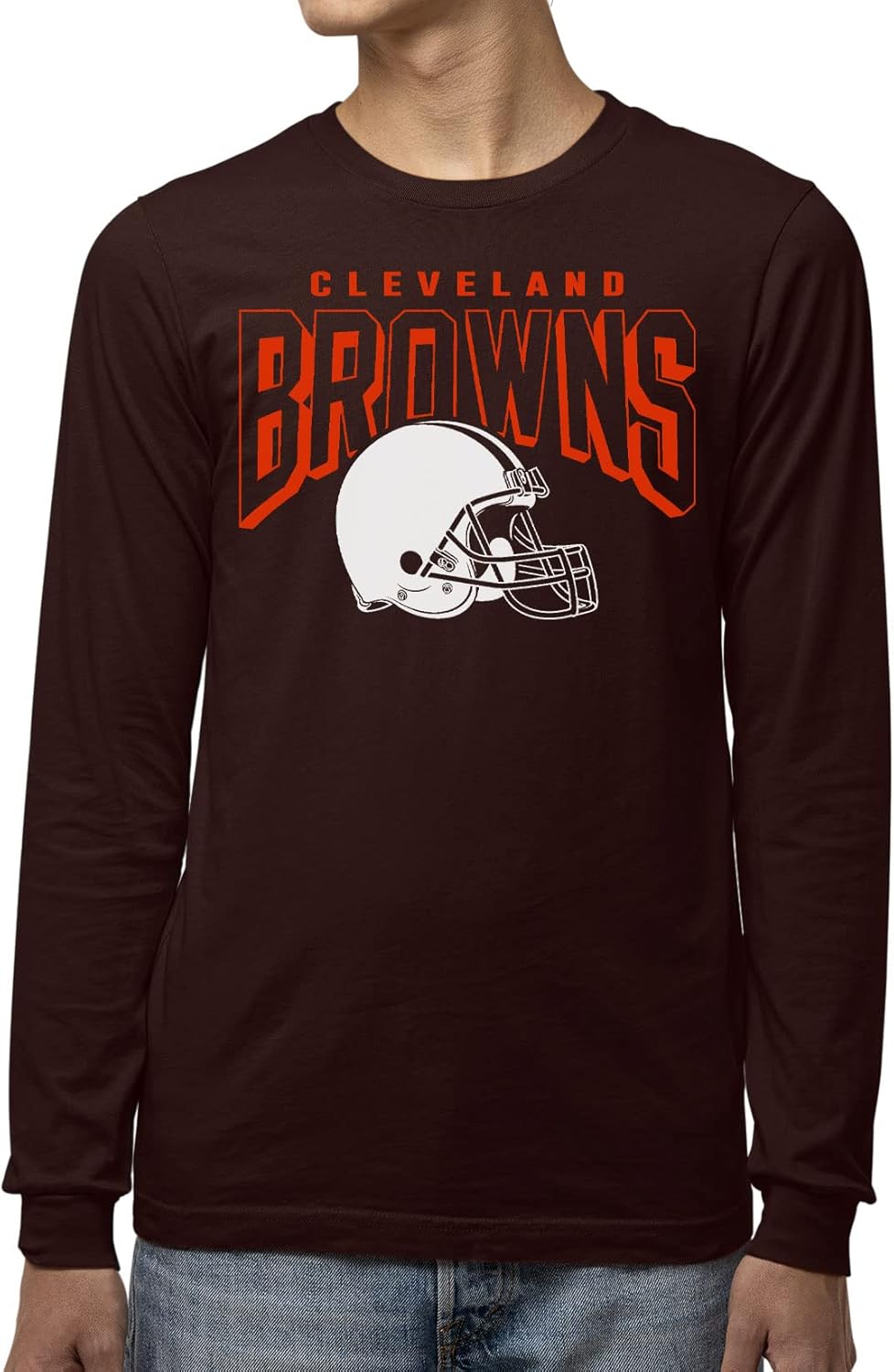 Cleveland Browns Long Sleeve Fan Shirt - Bold Logo Design