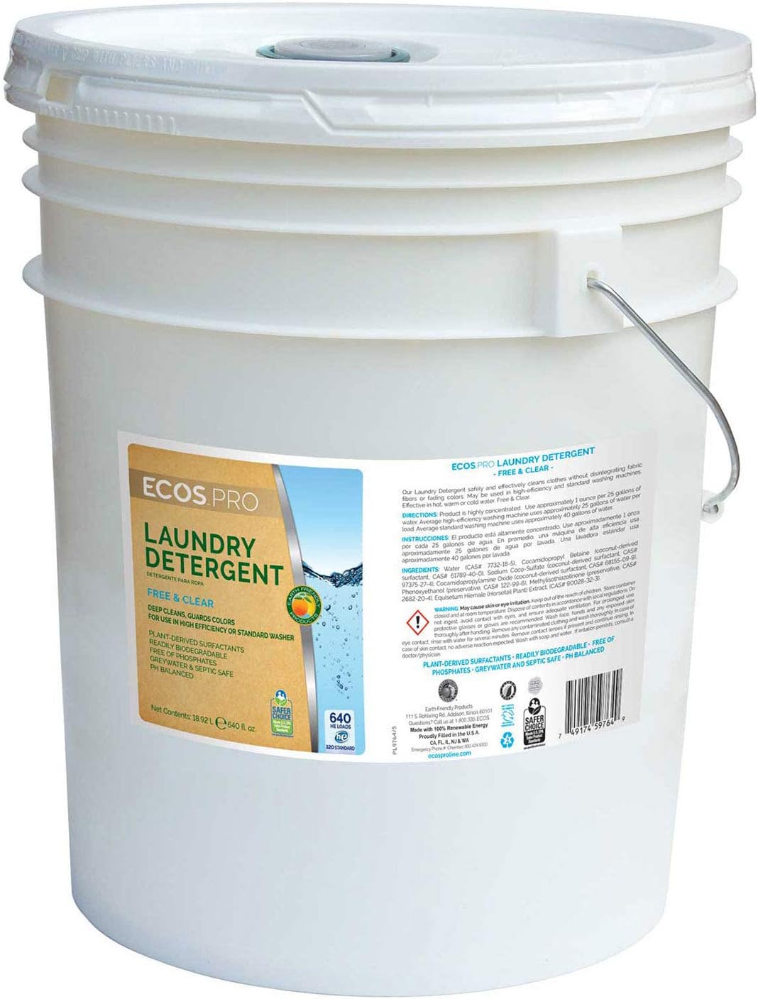 High Efficiency Liquid Laundry Detergent in 5 gal. Pail for Home