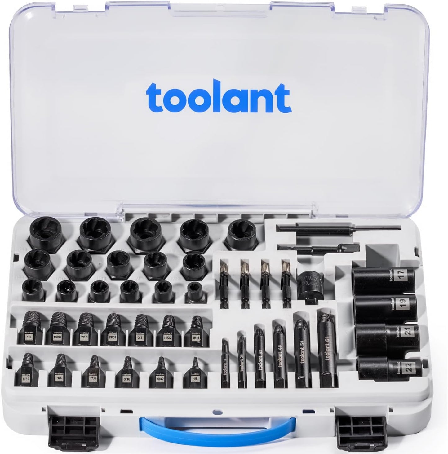 46pcs Impact Bolt Extractor Kit for Stripped Bolts and Nuts