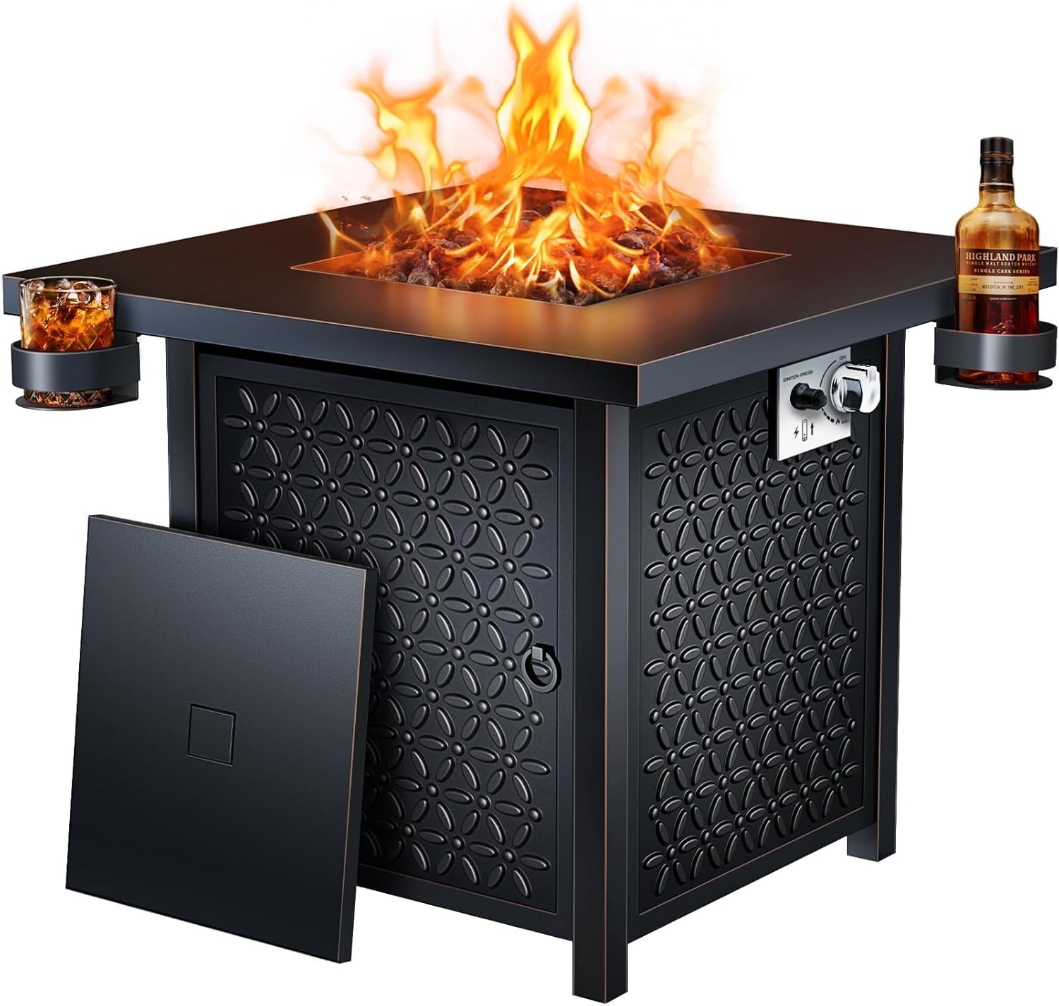 Ciays 32 Inch Propane Fire Pit Table for Outdoor Gatherings