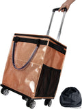 Reusable Grocery Bags on Wheels Rolling Tote - 54L Starry Gold