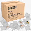 Zippered Pill Pouch Bags - 1200 Count Pack for Travel and Storage