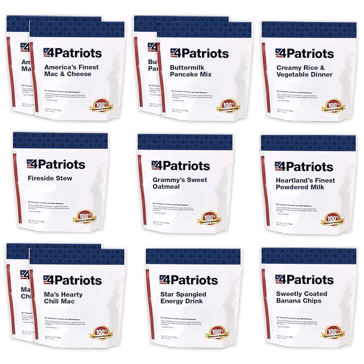 4Patriots Emergency Starter Food Kit: 88 Servings for Survival