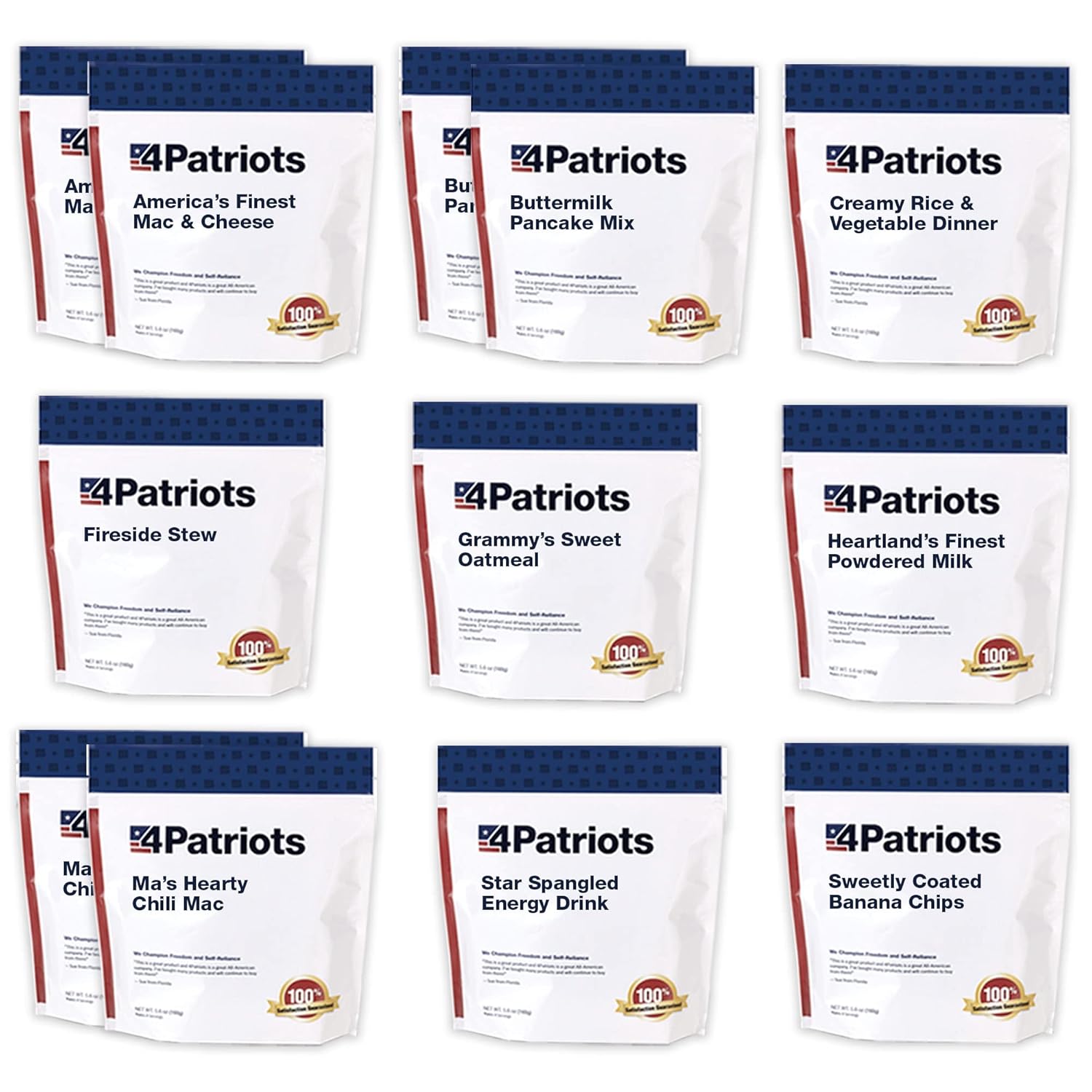 4Patriots Emergency Starter Food Kit: 88 Servings for Survival