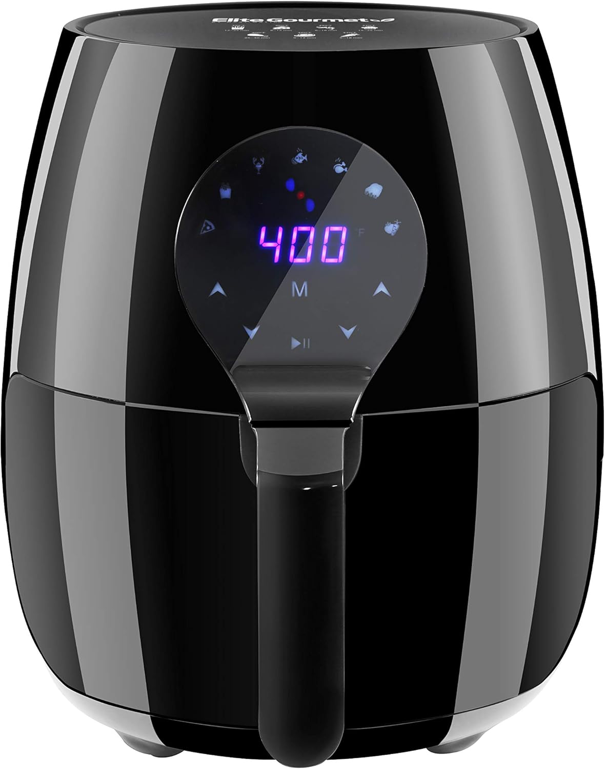 Elite Gourmet Digital 5.3Qt Hot Air Fryer for Healthy Cooking