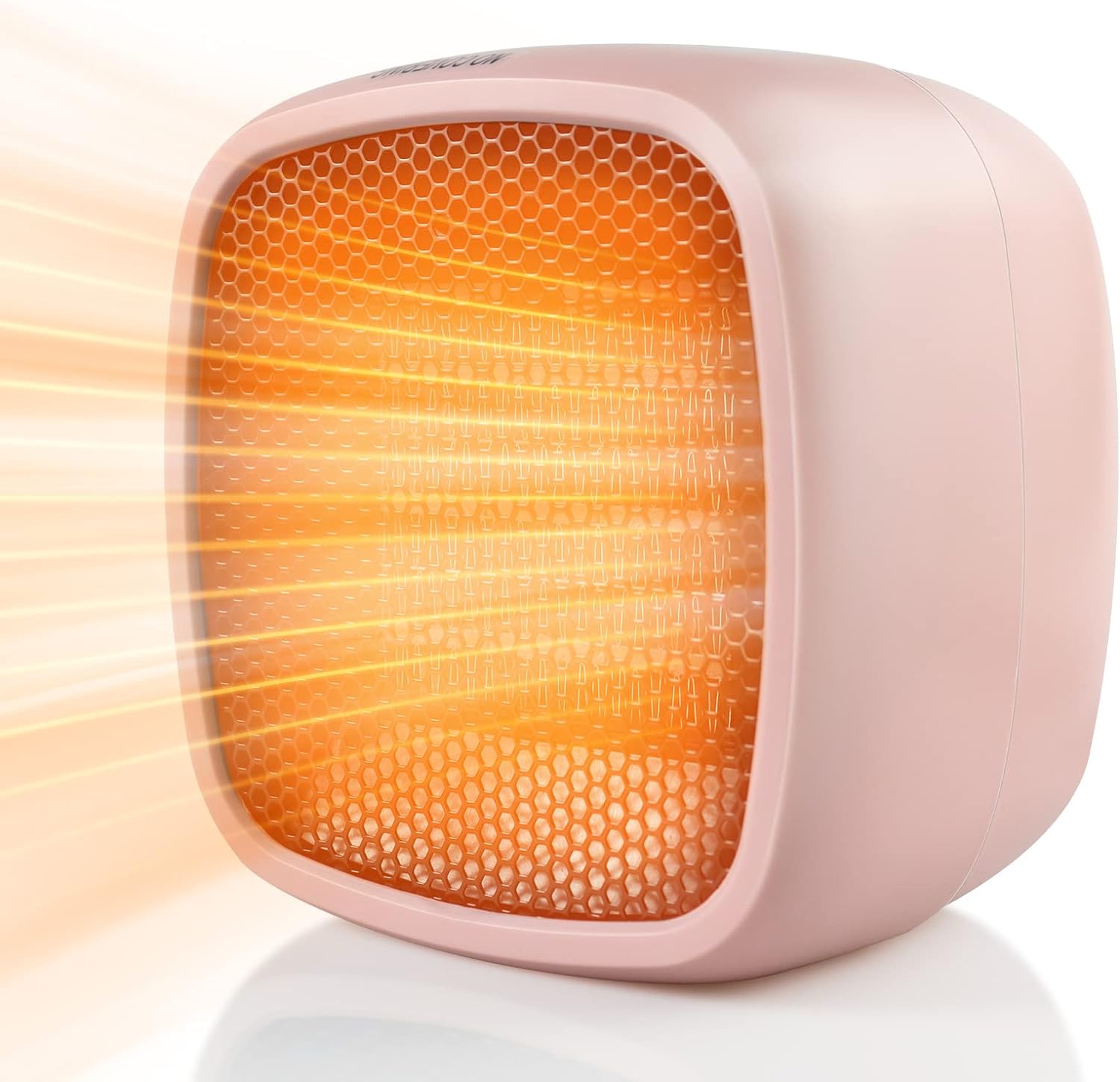 YOUCIDI Ceramic Space Heater - Fast Heat Up, Safe & Quiet (Pink)