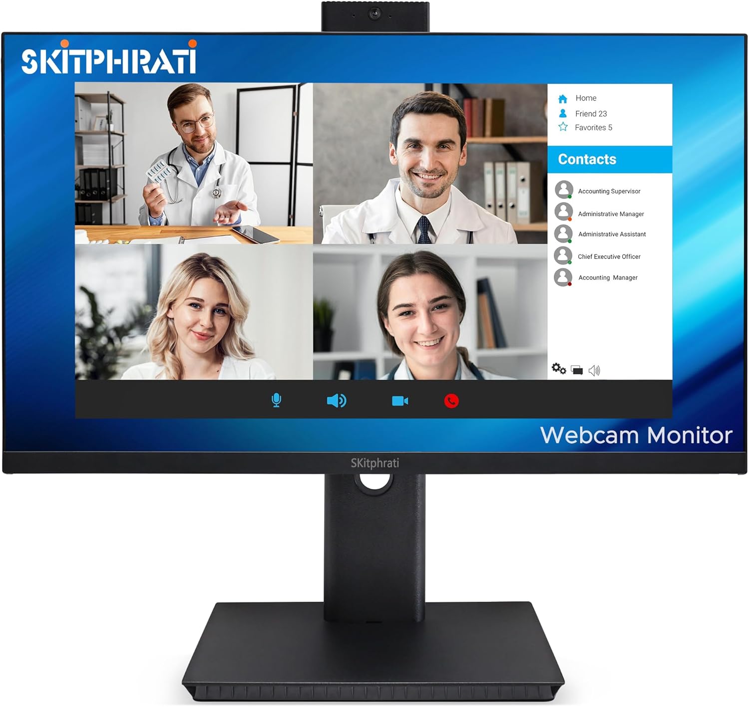 23.8 Business Webcam Monitor with 5MP Webcam and Speakers