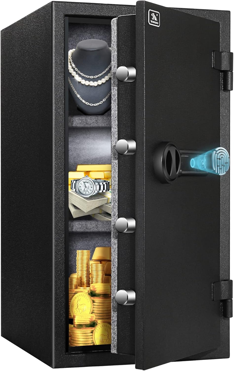 TIGERKING Biometric Fingerprint Fireproof Safe for Home Office