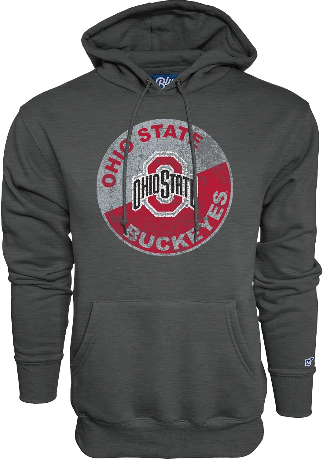 Ohio State Buckeyes Men's Hoodie Vintage Cap Dark Heather Style
