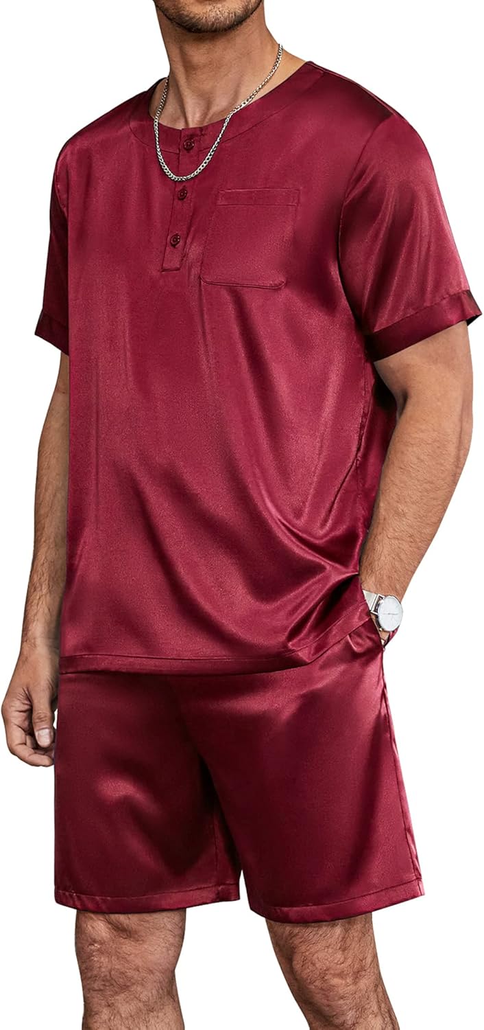 Ekouaer Men Silk Pajamas Set for Ultimate Comfort and Style