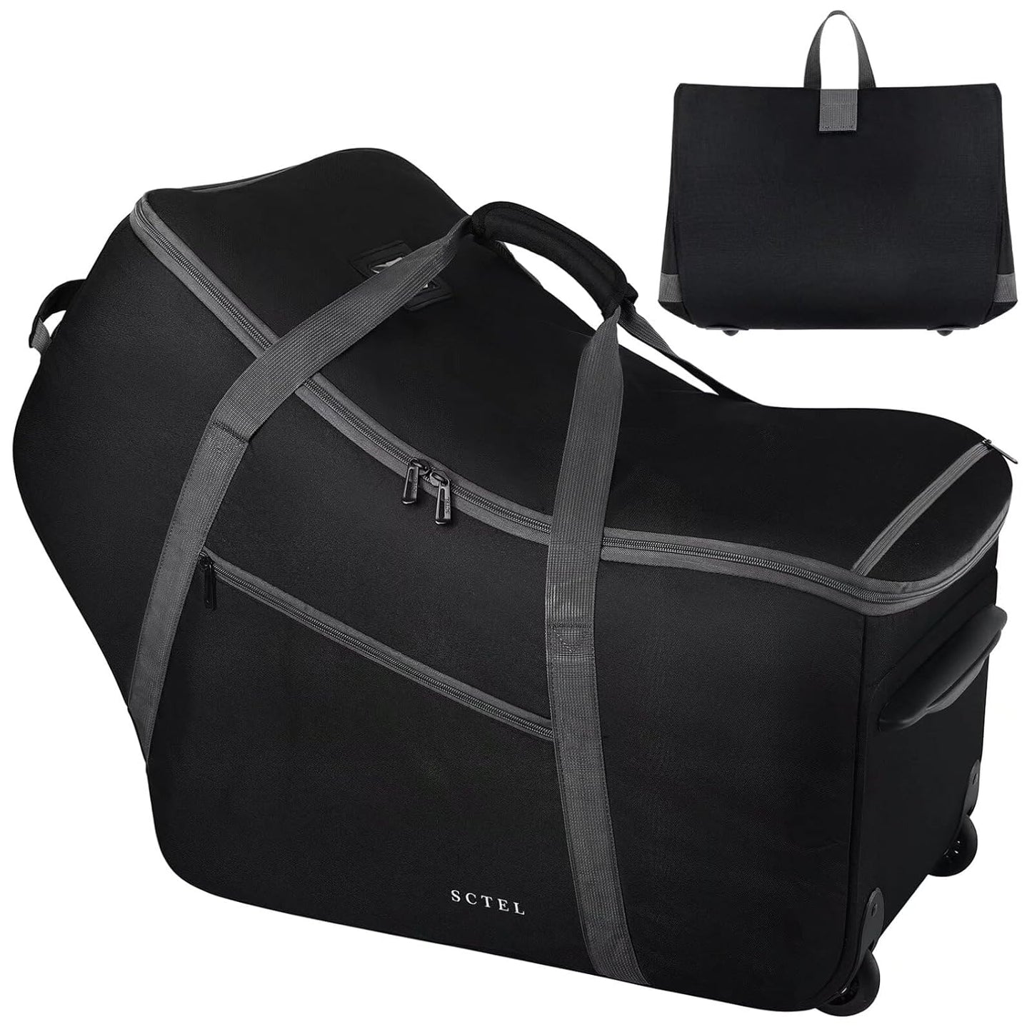 Car Seat Travel Bag with Wheels for Nuna Pipa and Chicco Keyfit