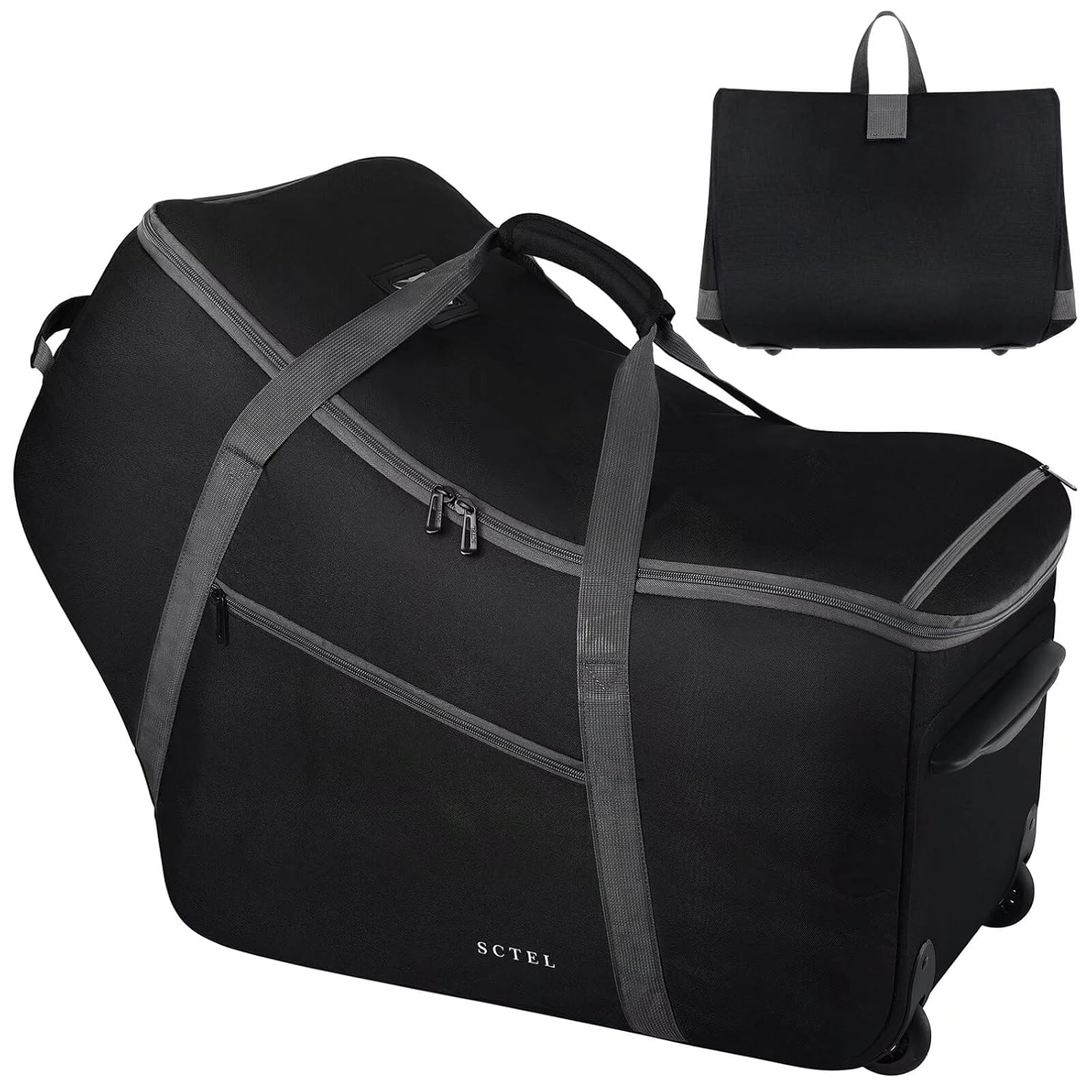 Car Seat Travel Bag with Wheels for Nuna Pipa and Chicco Keyfit