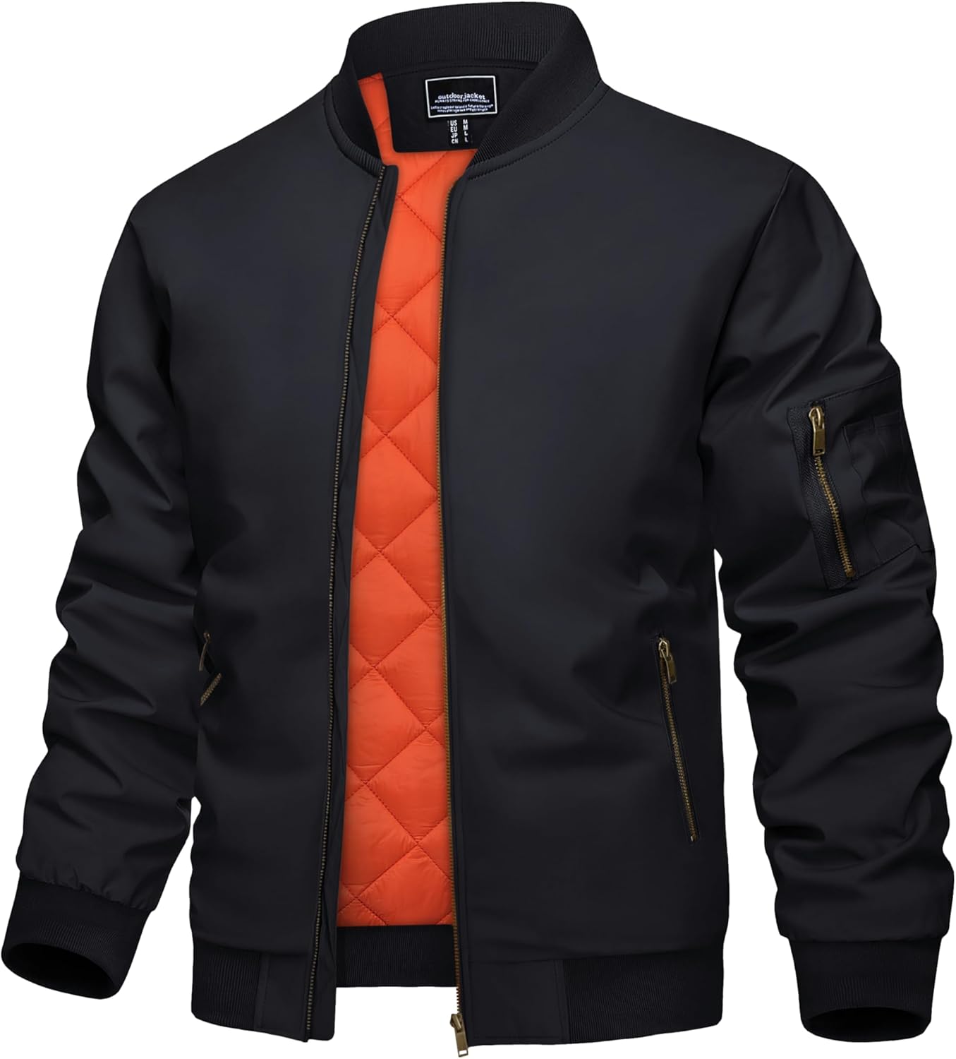 KEFITEVD Men's Casual Windproof Bomber Jacket for All Seasons