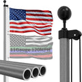 11 Gauge Heavy Duty Flag Pole for Unmatched Wind Resistance
