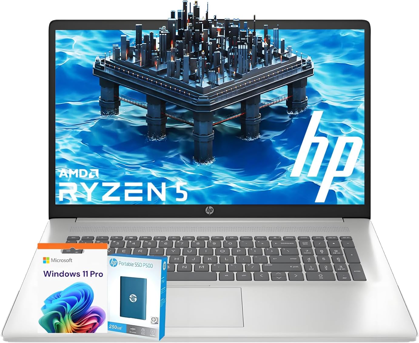 HP 17 Business Laptop with 16GB RAM and 500GB Storage