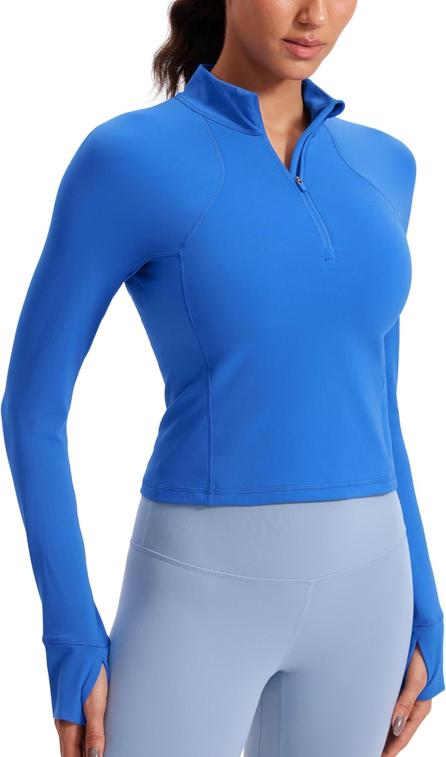CRZ YOGA Butterluxe Half Zip Long Sleeve Shirts for Women