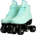 Roller Skates for Women and Men PU Leather High-Top Double-Row Skates