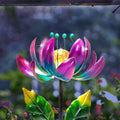 Huaxu Solar Outdoor Garden Wind Spinner Lotus Light - Decorative