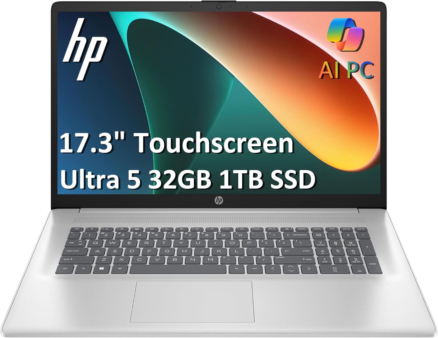 2025 HP 17 Laptop AI PC with Touchscreen and 32GB RAM