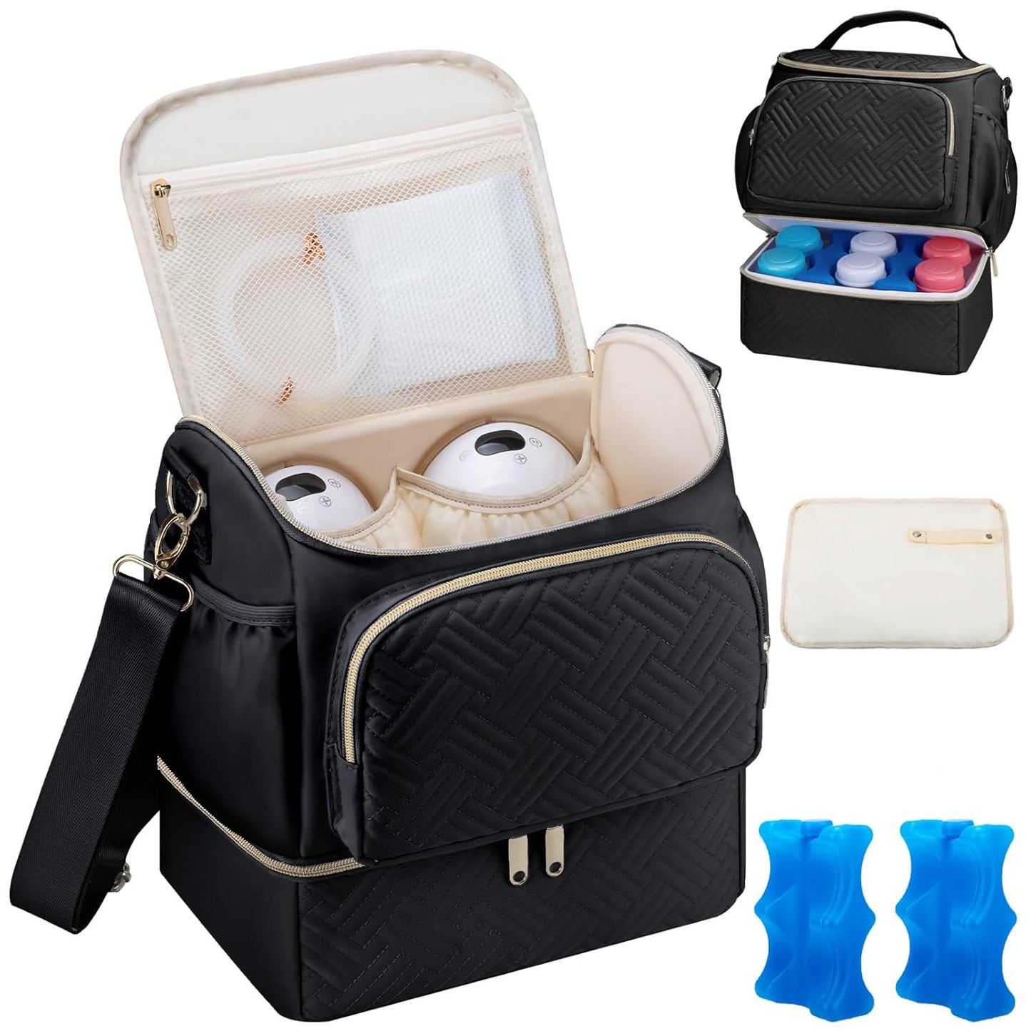 Wearable Breast Pump Bag with Cooler for Moms on the Go