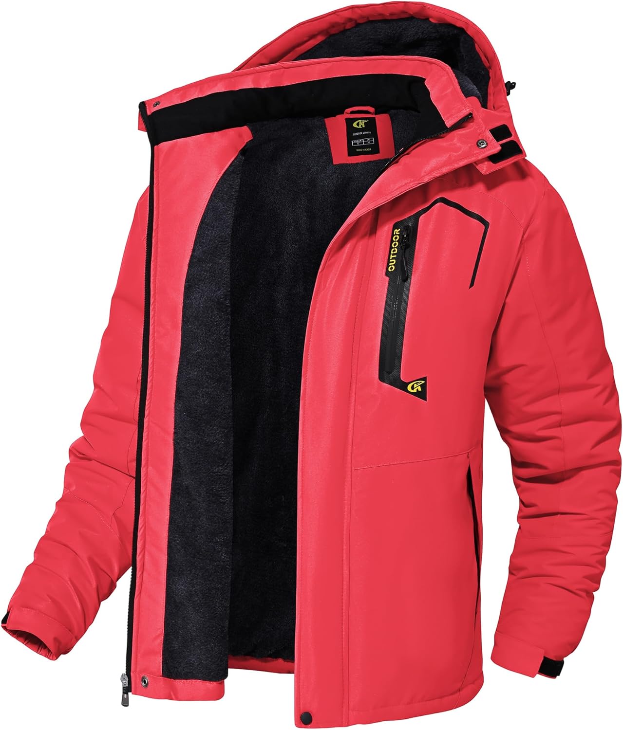 QPNGRP Mens Waterproof Ski Snowboard Jacket for Winter Sports