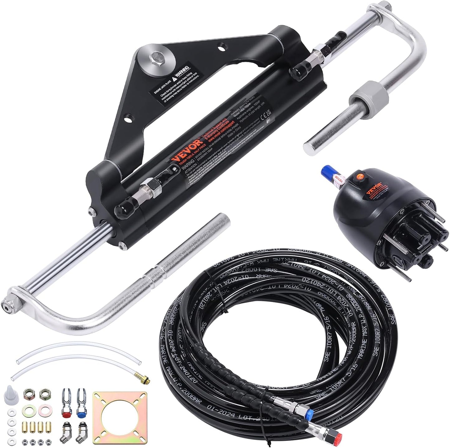 VEVOR 150HP Hydraulic Outboard Steering Kit for Boats