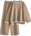Lentta Women's 2 Piece Sweater Set - Cozy Knit Lounge Outfit Casual