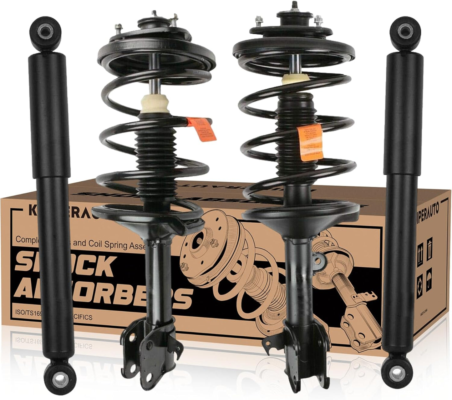 4PCS Rear and Front Struts Shocks Absorbers for Honda Odyssey