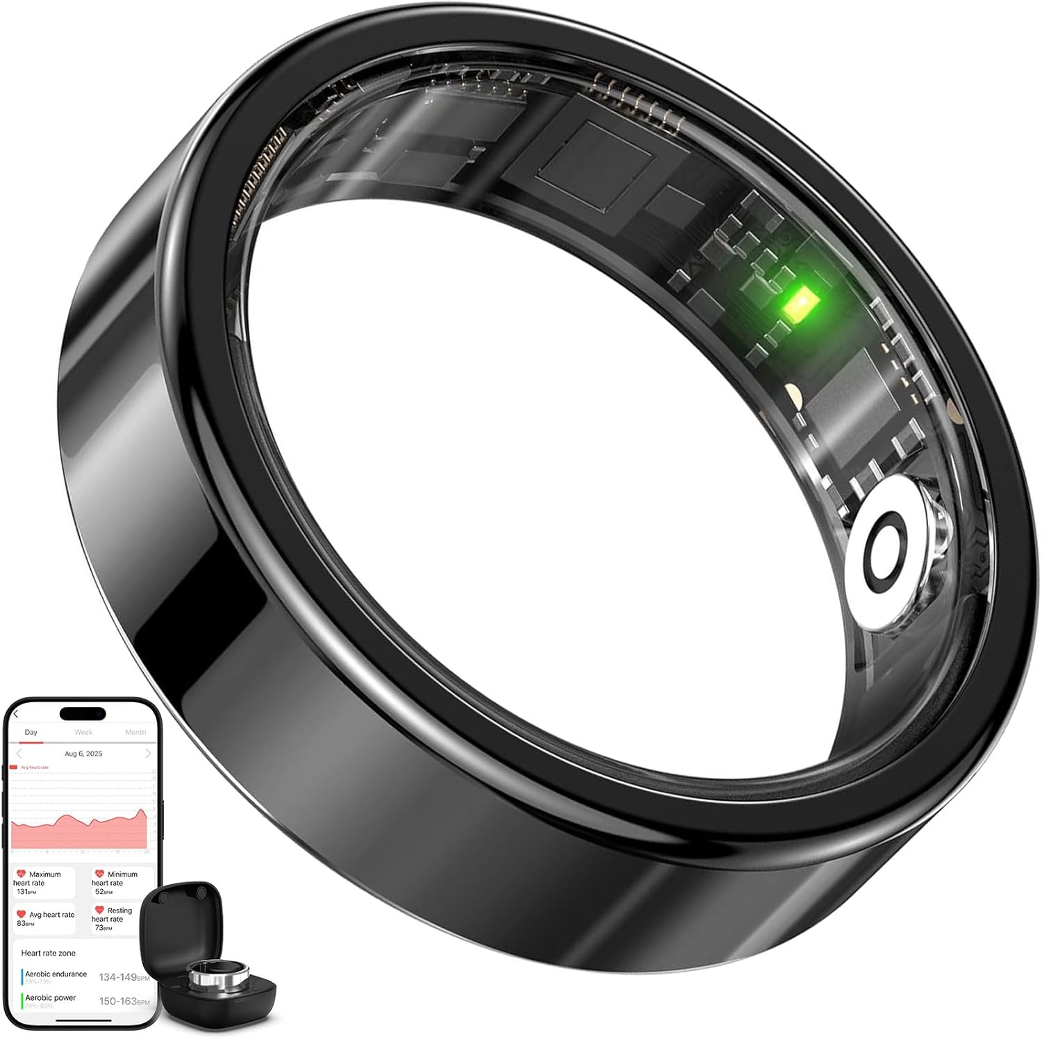 Smart Ring Health Tracker for Heart Rate and Sleep Monitoring