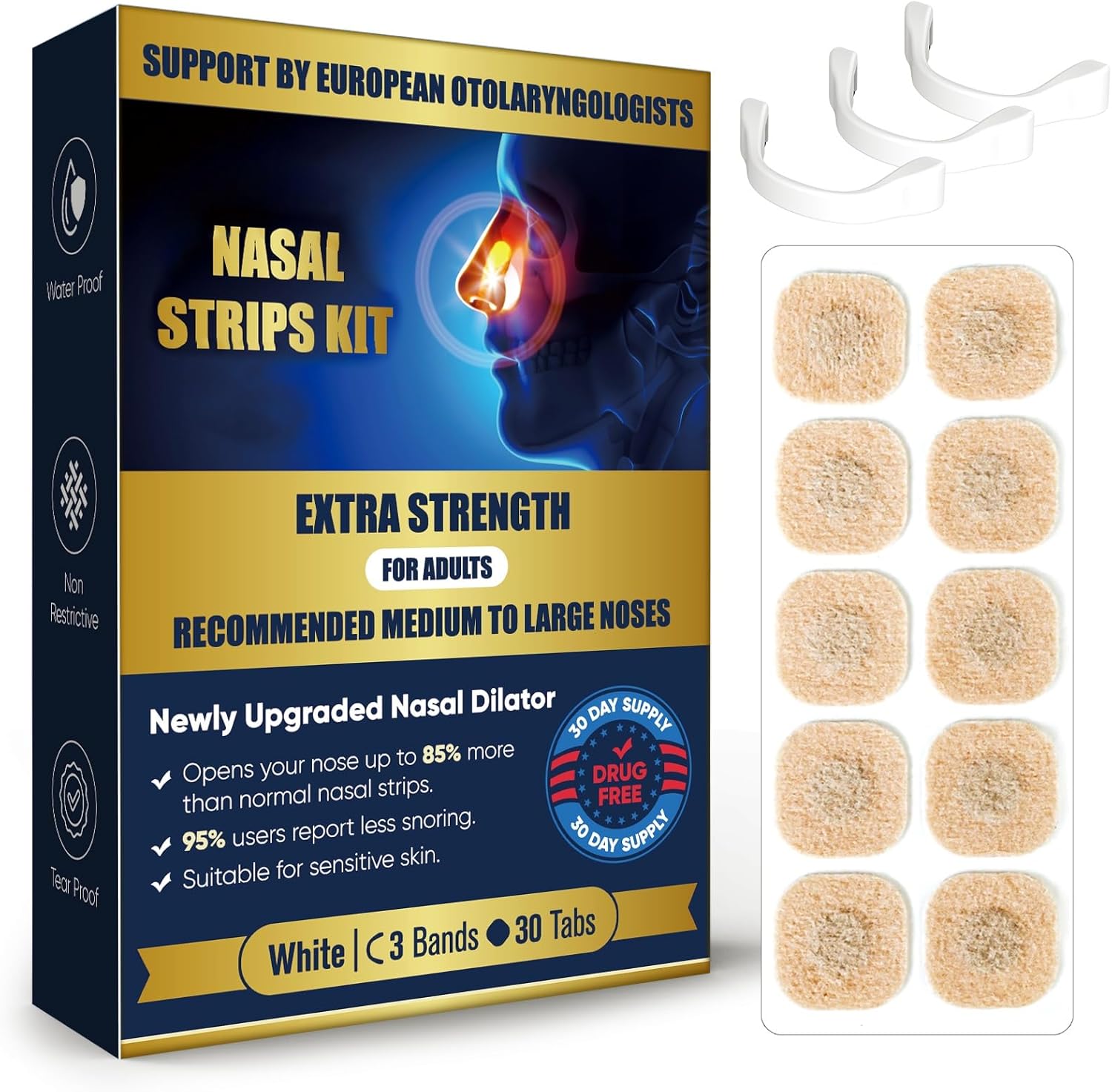 SKAYAH Magnetic Nose Strips for Comfortable Breathing Relief