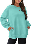 Womens Oversized Sweatshirts Crewneck Fleece Pullover - Cozy Pocket