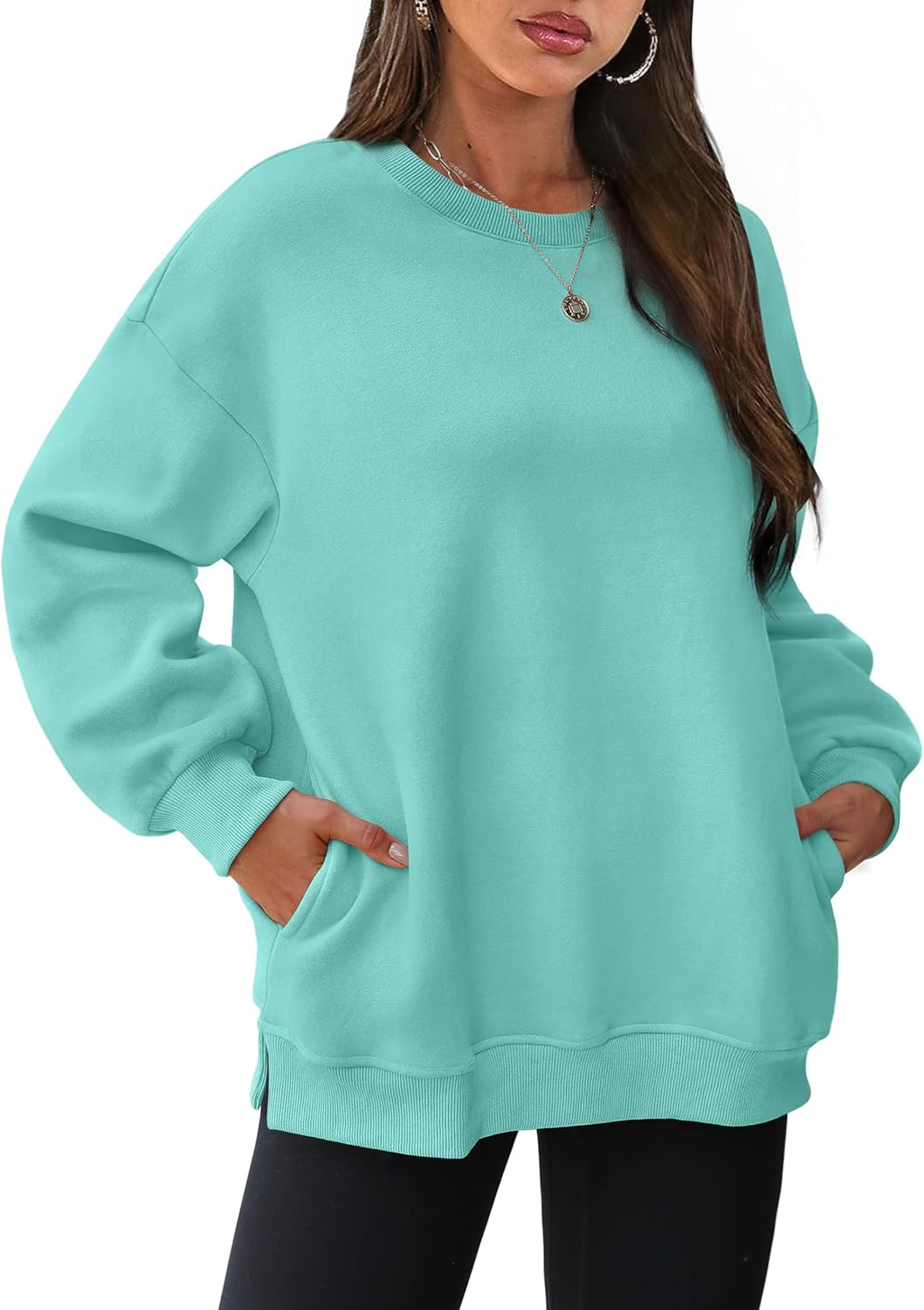 Oversized Sweatshirts for Women - Fleece Pullover with Pocket