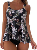 Ruffle High Waisted Tankini Swimsuit - Tummy Control Flattering Fit