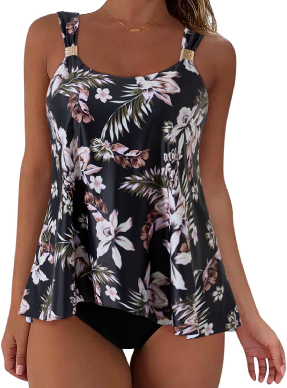 SUUKSESS Women Ruffle High Waisted Tankini Swimsuit Review
