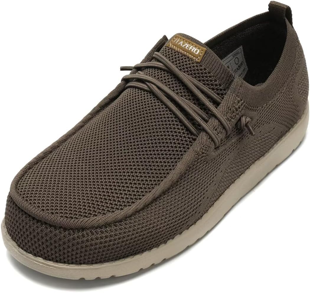 1TAZERO Wide-Shoes for Men - Comfortable Slip-On Walking Loafers