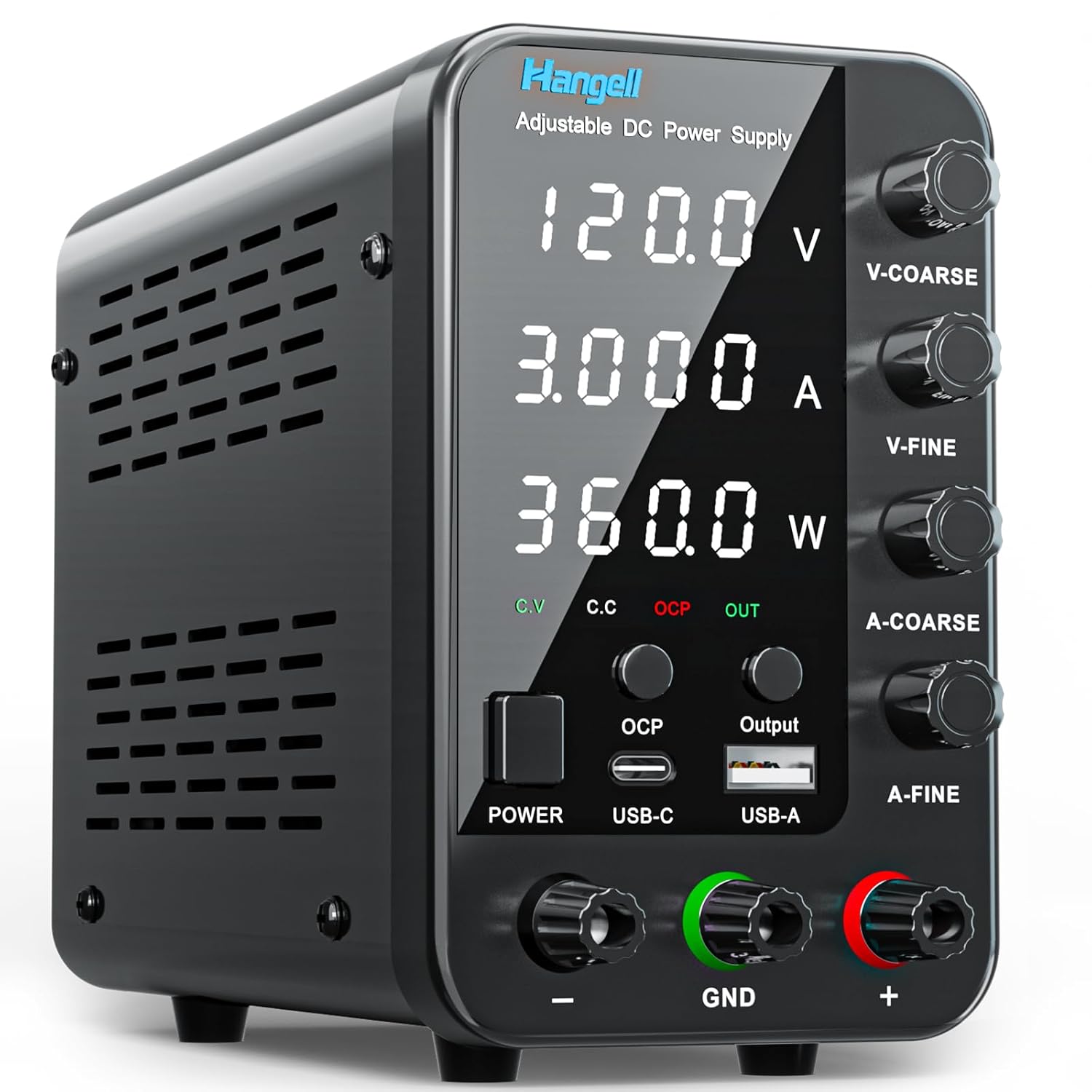 DC Power Supply Variable 120V 3A with Encoder Adjustments