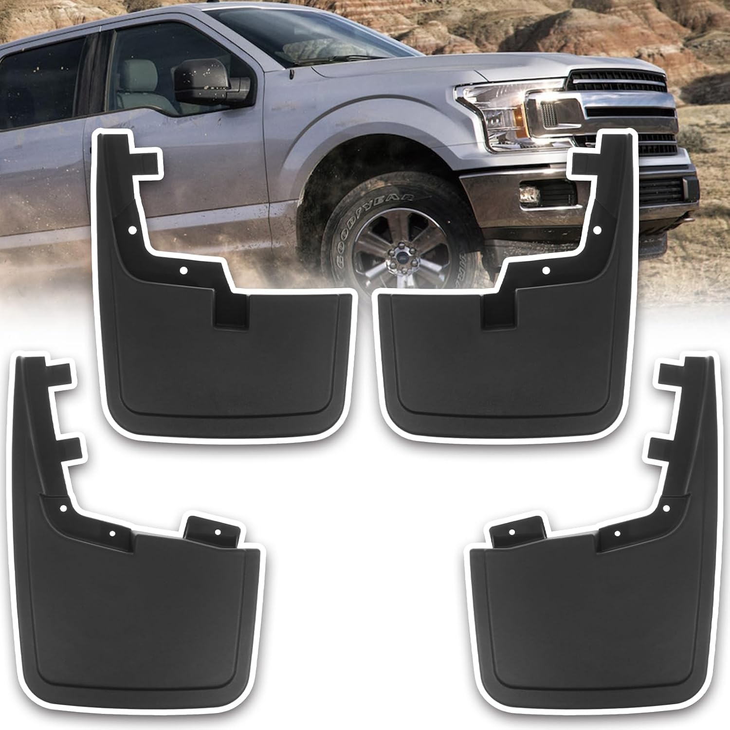 Mud Flaps Without Fender Flares for Ford F150 2015-2020