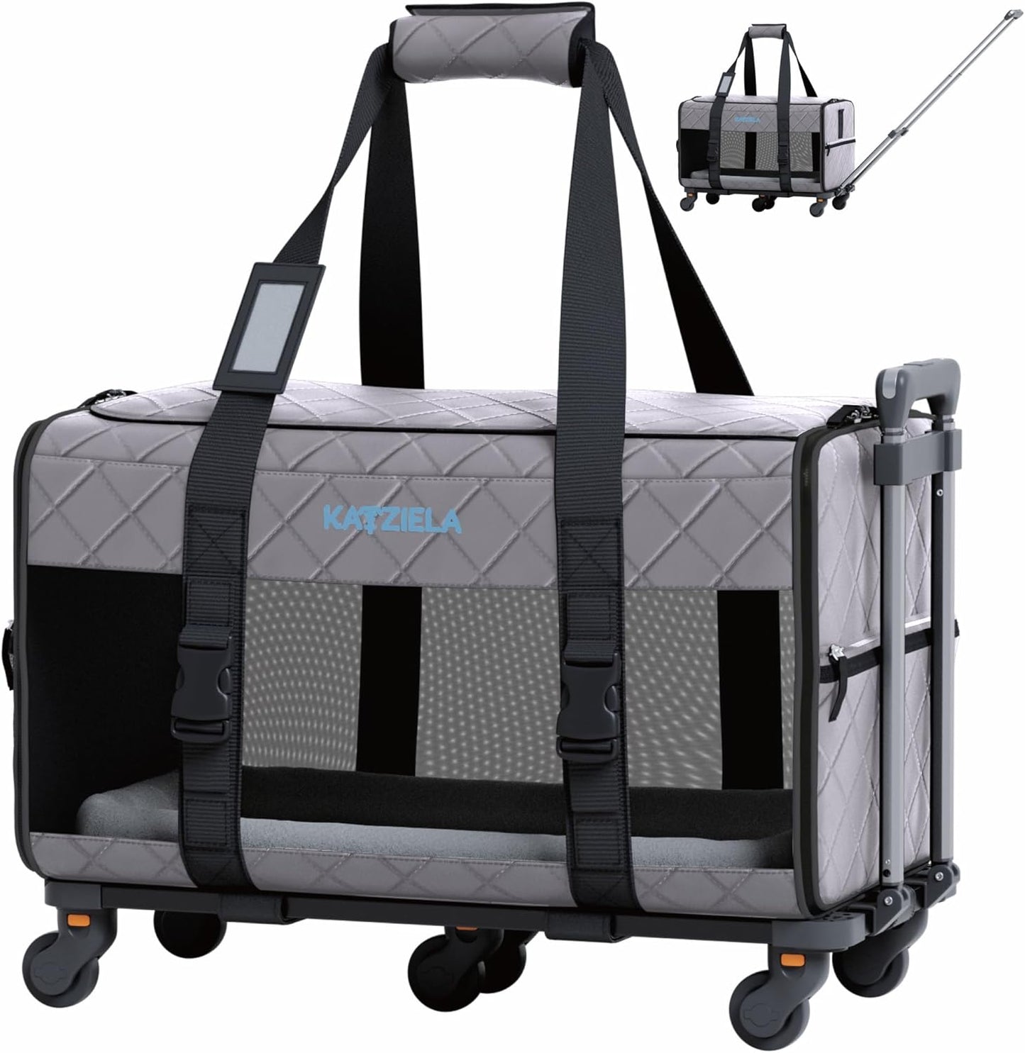 Pet Carrier Airline Approved - Rolling Dog Carrier with Wheels
