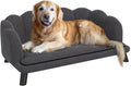 Velvet Large Dog Couch with Foam Cushion - Stylish Raised Dog Sofa
